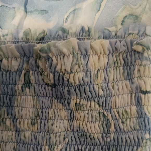 XL💙Kenny Flowers Blue Oysters Smocked Maxi Dress - Picture 9 of 9